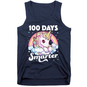 100 Days Smarter Unicorn Teacher 100th Day Of School Tank Top