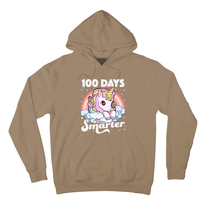 100 Days Smarter Unicorn Teacher 100th Day Of School Hoodie