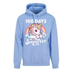 100 Days Smarter Unicorn Teacher 100th Day Of School Unisex Surf Hoodie