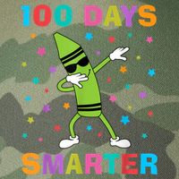 100 Days Smarter 100th Day of School Dabbing Crayon Legacy Tie Dye Trucker Hat