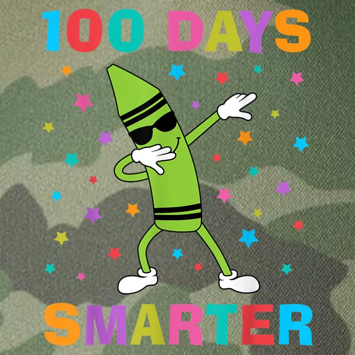 100 Days Smarter 100th Day of School Dabbing Crayon Legacy Tie Dye Trucker Hat