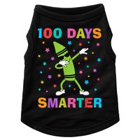 100 Days Smarter 100th Day of School Dabbing Crayon Doggie Tank