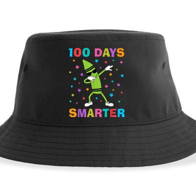 100 Days Smarter 100th Day of School Dabbing Crayon Sustainable Bucket Hat