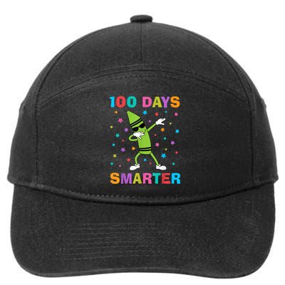 100 Days Smarter 100th Day of School Dabbing Crayon 7-Panel Snapback Hat