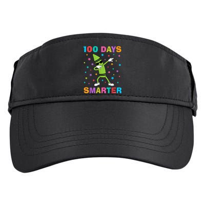 100 Days Smarter 100th Day of School Dabbing Crayon Adult Drive Performance Visor