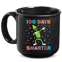 100 Days Smarter 100th Day of School Dabbing Crayon 15oz Campfire Ceramic Mug