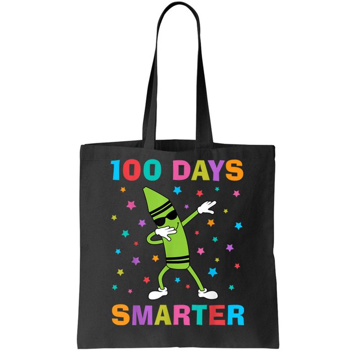 100 Days Smarter 100th Day of School Dabbing Crayon Tote Bag