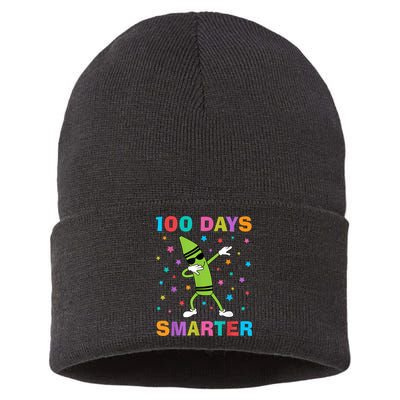 100 Days Smarter 100th Day of School Dabbing Crayon Sustainable Knit Beanie