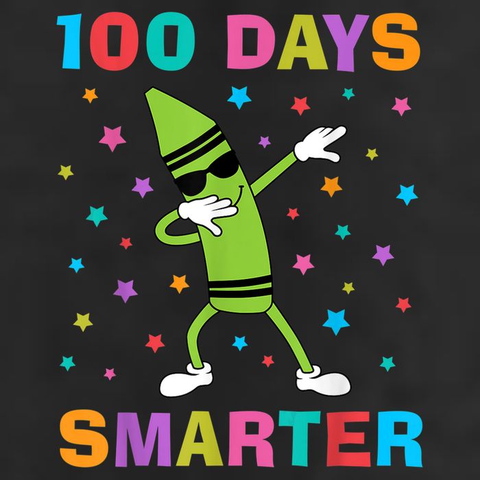 100 Days Smarter 100th Day of School Dabbing Crayon 25L Jumbo Tote