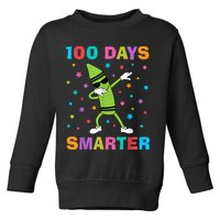 100 Days Smarter 100th Day of School Dabbing Crayon Toddler Sweatshirt