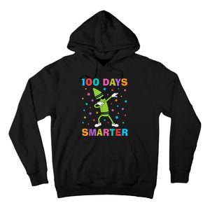 100 Days Smarter 100th Day of School Dabbing Crayon Tall Hoodie