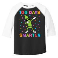 100 Days Smarter 100th Day of School Dabbing Crayon Toddler Fine Jersey T-Shirt