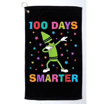 100 Days Smarter 100th Day of School Dabbing Crayon Golf Towel