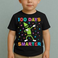 100 Days Smarter 100th Day of School Dabbing Crayon Toddler T-Shirt