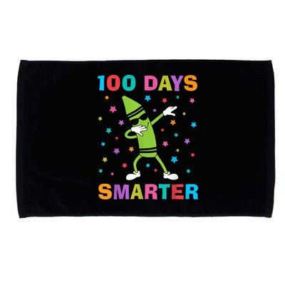 100 Days Smarter 100th Day of School Dabbing Crayon Microfiber Hand Towel