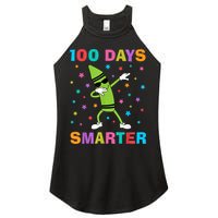 100 Days Smarter 100th Day of School Dabbing Crayon Women's Perfect Tri Rocker Tank