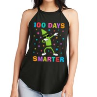 100 Days Smarter 100th Day of School Dabbing Crayon Women's Perfect Tri Rocker Tank