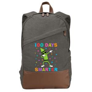 100 Days Smarter 100th Day of School Dabbing Crayon Cotton Canvas Backpack