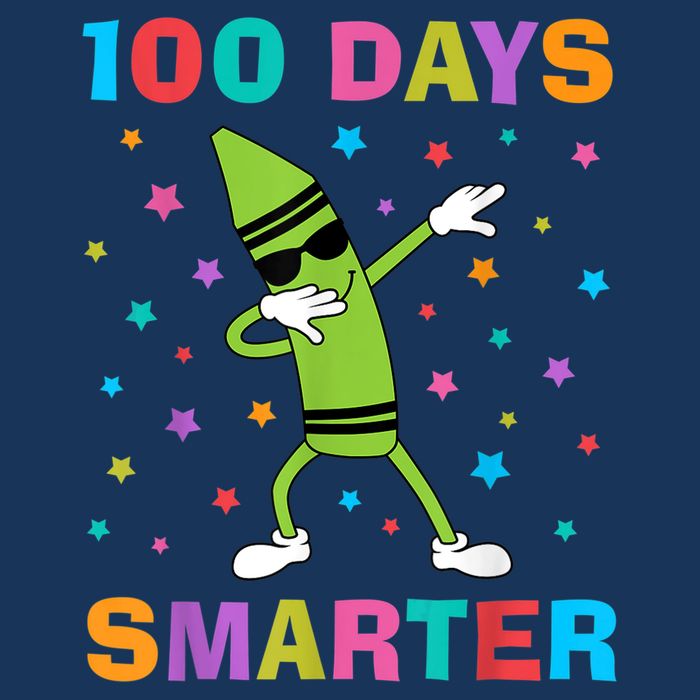 100 Days Smarter 100th Day of School Dabbing Crayon Infant Baby Jersey Bodysuit