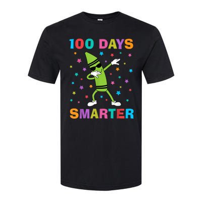 100 Days Smarter 100th Day of School Dabbing Crayon Softstyle® CVC T-Shirt