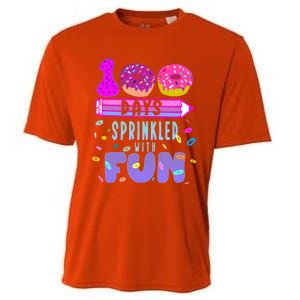 100 Days Sprinkled With Fun Donut 100th Day Of School Gift Cooling Performance Crew T-Shirt