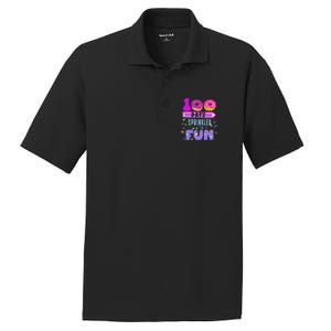 100 Days Sprinkled With Fun Donut 100th Day Of School Gift PosiCharge RacerMesh Polo