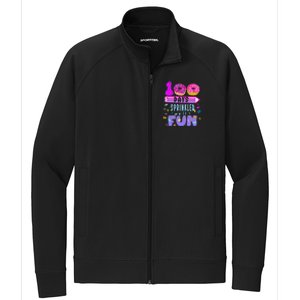 100 Days Sprinkled With Fun Donut 100th Day Of School Gift Stretch Full-Zip Cadet Jacket