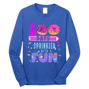 100 Days Sprinkled With Fun Donut 100th Day Of School Gift Long Sleeve Shirt