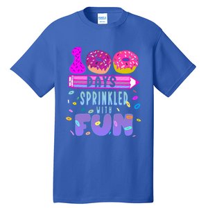 100 Days Sprinkled With Fun Donut 100th Day Of School Gift Tall T-Shirt