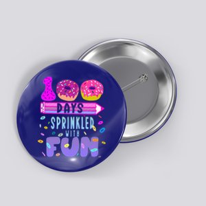 100 Days Sprinkled With Fun Donut 100th Day Of School Gift Button