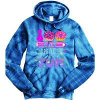 100 Days Sprinkled With Fun Donut 100th Day Of School Gift Tie Dye Hoodie