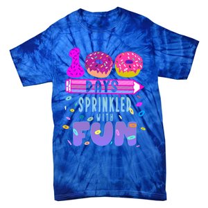 100 Days Sprinkled With Fun Donut 100th Day Of School Gift Tie-Dye T-Shirt