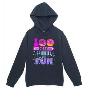 100 Days Sprinkled With Fun Donut 100th Day Of School Gift Urban Pullover Hoodie