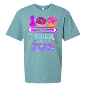 100 Days Sprinkled With Fun Donut 100th Day Of School Gift Sueded Cloud Jersey T-Shirt