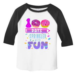 100 Days Sprinkled With Fun Donut 100th Day Of School Gift Toddler Fine Jersey T-Shirt