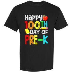 100 Days Smarter Pre K Happy 100th Day Of School Pre K  Garment-Dyed Heavyweight T-Shirt