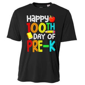 100 Days Smarter Pre K Happy 100th Day Of School Pre K  Cooling Performance Crew T-Shirt