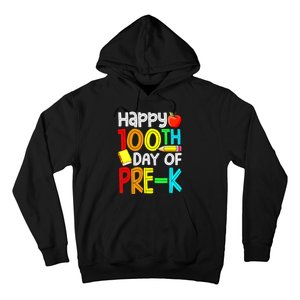 100 Days Smarter Pre K Happy 100th Day Of School Pre K  Hoodie