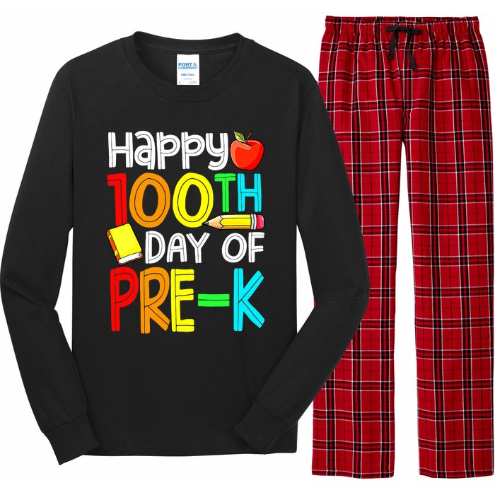 100 Days Smarter Pre K Happy 100th Day Of School Pre K  Long Sleeve Pajama Set