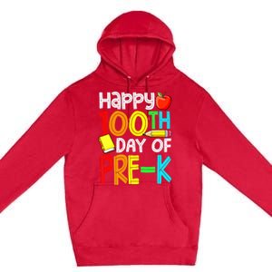 100 Days Smarter Pre K Happy 100th Day Of School Pre K  Premium Pullover Hoodie