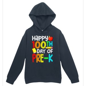 100 Days Smarter Pre K Happy 100th Day Of School Pre K  Urban Pullover Hoodie