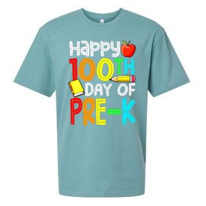 100 Days Smarter Pre K Happy 100th Day Of School Pre K  Sueded Cloud Jersey T-Shirt