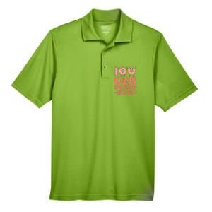 100 Days Sprinkled With Fun Donut 100th Day Of School Gift Men's Origin Performance Pique Polo