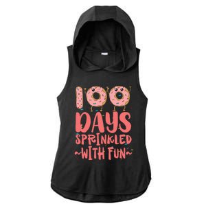 100 Days Sprinkled With Fun Donut 100th Day Of School Gift Ladies PosiCharge Tri-Blend Wicking Draft Hoodie Tank