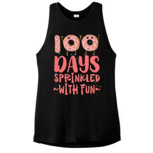 100 Days Sprinkled With Fun Donut 100th Day Of School Gift Ladies PosiCharge Tri-Blend Wicking Tank