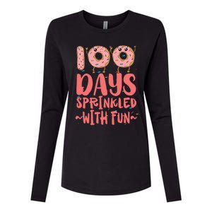 100 Days Sprinkled With Fun Donut 100th Day Of School Gift Womens Cotton Relaxed Long Sleeve T-Shirt