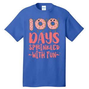 100 Days Sprinkled With Fun Donut 100th Day Of School Gift Tall T-Shirt