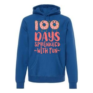 100 Days Sprinkled With Fun Donut 100th Day Of School Gift Premium Hoodie