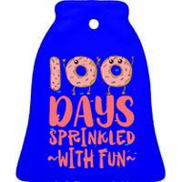 100 Days Sprinkled With Fun Donut 100th Day Of School Gift Ceramic Bell Ornament