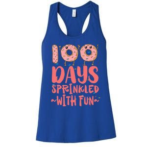 100 Days Sprinkled With Fun Donut 100th Day Of School Gift Women's Racerback Tank